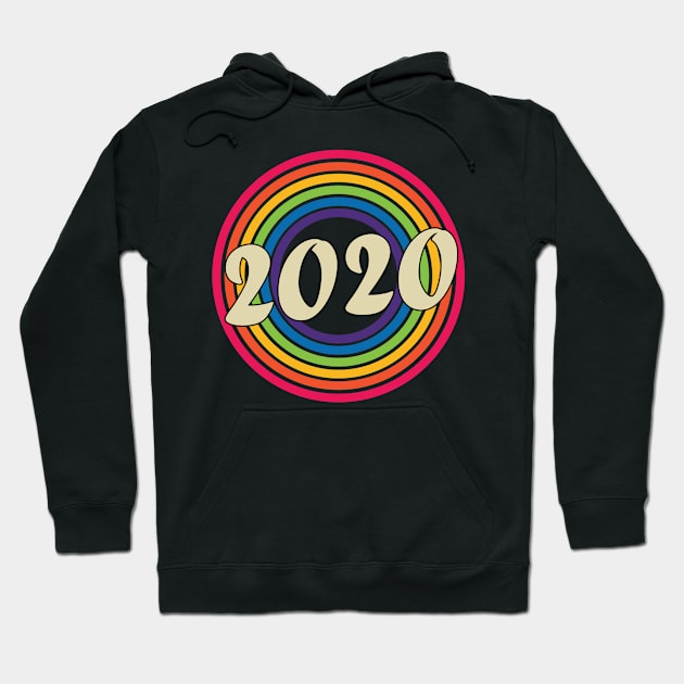 2020 - Retro Rainbow Style Hoodie by MaydenArt